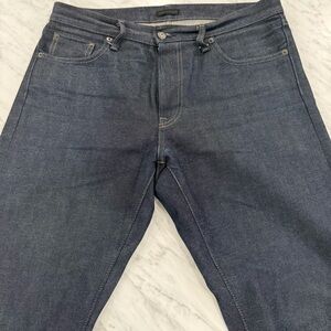 Uniqlo Selvedge Denim Jeans – Dark Indigo Raw Denim – Men’s Slim Fit 32